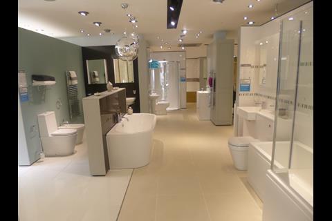 The small-format Bathstore has been split into different roomsets